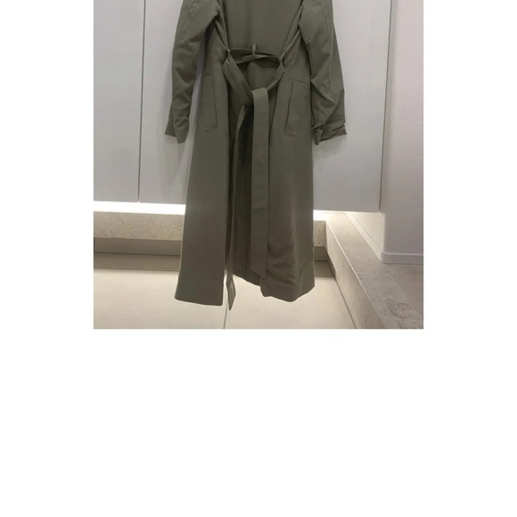 BANANA REPUBLIC Soft Trench Coat Green - Picture 2 of 5